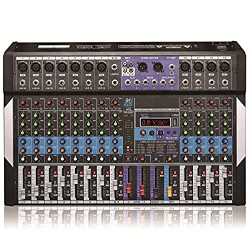 DJ Mixer Controllers 12-Channel Bluetooth Studio Audio Mixer - DJ Sound Controller Interface W/USB Drive 24BIT Digital Multi-Effect Processor 56Sensational