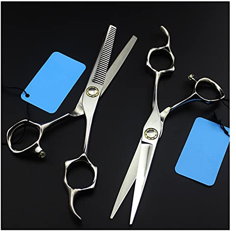 TFYSFSHN 6-Zoll-Lager-Friseurschere, Make-up-Schere, Effilierschere für Friseurzähne, Friseurschere, Haarschneideschere (Farbe: Set) (Set B)