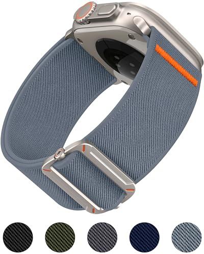 Higgs Bracelet Nylon Élastique Compatible avec Bracelets Apple Watch 44mm 46mm 45mm 42mm Ultra 3/2/1 49mm 40mm 41mm 38mm 42mm Homme Femme,Sport Respirant Pour iWatch Series 11/10/9/8/7/6/5/4 SE/SE 2