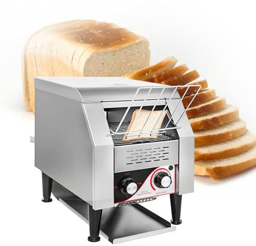 Tostadora Transportadora Comercial, Tostadoras Industriales Resistentes Con Tubos De Calentamiento Dobles, Para Tostadas/Pan/Alimentos Horneados,450