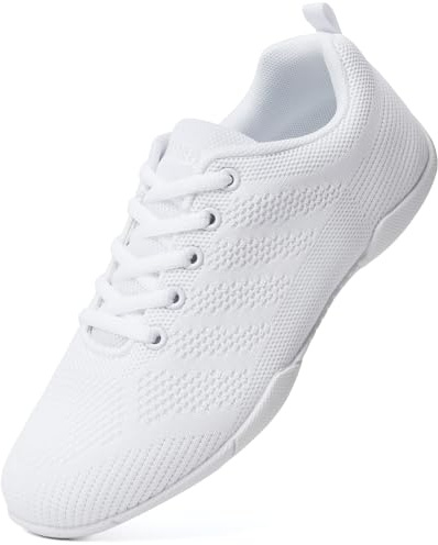 CADIDL Cheer Shoes Women White Cheerleading Shoes Girls Varsity Cheer Shoes Youth Size 7