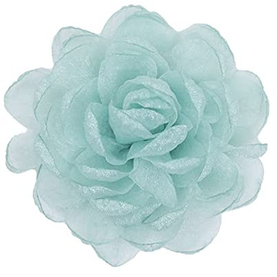 Kabelife 10CM Süß Blumen Brosche, Ansteckblume, Blume Haarspange, Haarclip Blume, Rosen Haarnadeln Haarschmuck für Mädchen Frauen Party Strand Hochzeit (Grün)