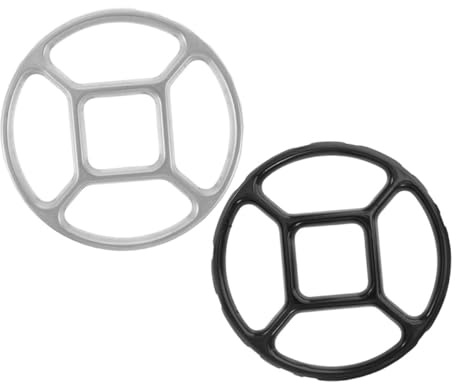 HOLIDYOYO Support à Wok Anti-dérapant en Alliage 2 Pcs pour Poêles et Casseroles Plus Petites, Stable Cuisine et Cuisson Gaz