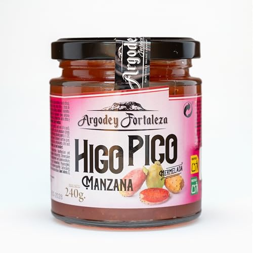 Argodey Fortaleza Mermelada de Higo Pico 240g | Ideal para Repostería, Pasteles y Yogures | Perfecta para Acompañar Carnes, Tostadas, Quesos a la Parrilla y Pan | Sabor Dulce y Natural
