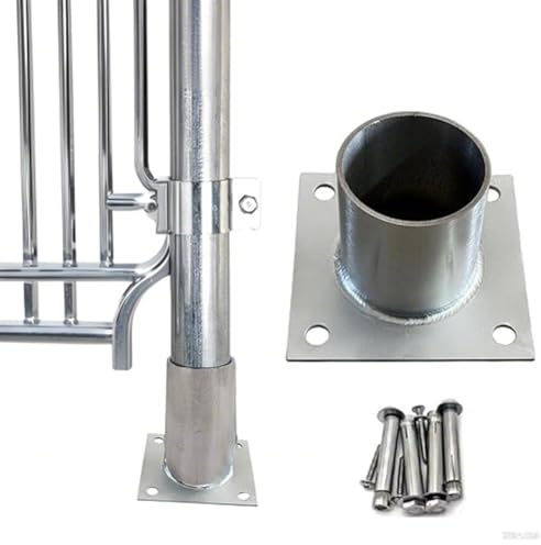 Rygcrud Round Bracket for Pergola Posts, Heavy Duty Stainless Steel Fence Post Foot Anchor Base Support, Bolt Down(190mm)