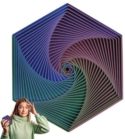 Fidget Spiral Spinner – Juguete manual antiestrés para estrés – Peonza 3D antiestrés,Juguete divertido para adultos para reducir el estrés