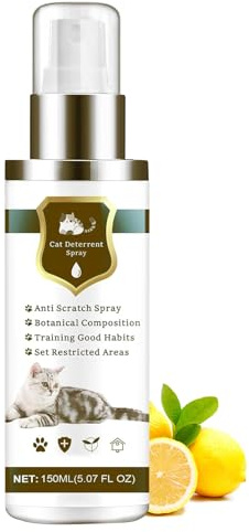 Anti-Scratch Spray for Cats – 150 ml Natural Safe Anti Scratches, Cat Control for Indoor Use | To Protect Cars Sofas Carpets Garden Patio Patio Pool Balcony