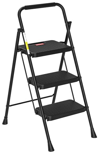 HBTower Step Ladder, Step Stool Foldable for Wide Anti-Slip Pedal
