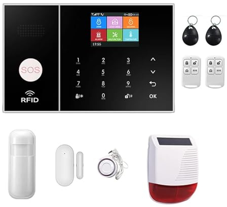 Sistemi Allarme Casa Tuya Wireless Wifi GSM Di Allarme Sicurezza Antifurto Domestico Controllo App Smart Life Con Rilevatore Sensori RFID(K)