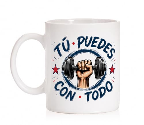 MardeTé Taza Tu puedes con Todo de motivación | Regalo para superar cada día, Deporte, Estudios, Oposiciones