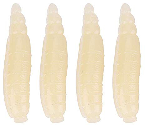 Künstliche Gummiköder, 200pcs 17mm Kleine Künstliche Lebensechte Made Weiche Wurm Köder Leben Fischen Köder Zusatz