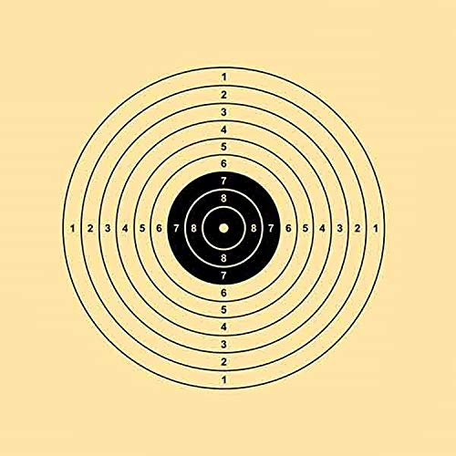 Akah 250x Luftgewehr-Scheibe 12x12cm mit 10 Ringen, nummeriert
