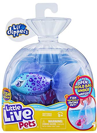 Little Live Pets Lil' Dippers Single Pack, Lil' Dippers with Wow-Effect When Unpacking in Water and Interactive Feeding