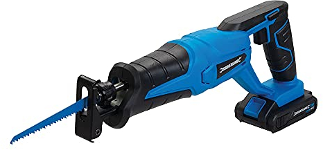 Silverline 953452 18V Reciprocating Saw-1 x 2.0Ah Li-Ion Battery, 240 V, Blue