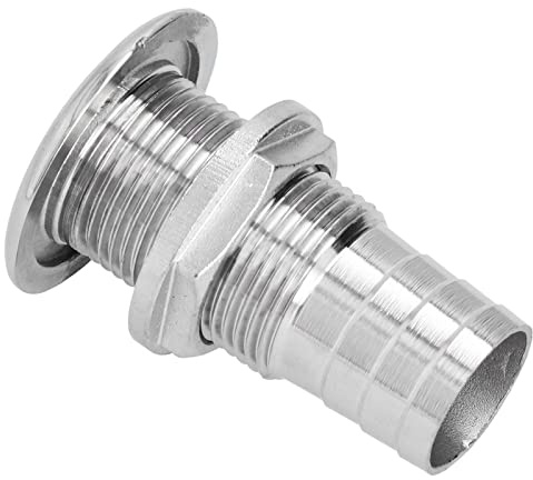 Accessori per Barche Raccordo di Scarico dell'Acqua per Barche in Acciaio Inossidabile 316 Presa 1 Pollice Tappo di Drenaggio dell'Acqua Attraverso Il Raccordo dello Scafo per Yacht per Barche Mari