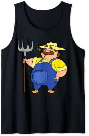 Pitchfork Hayfork Agriculture Husbandman Farmer Farm Farming Tank Top