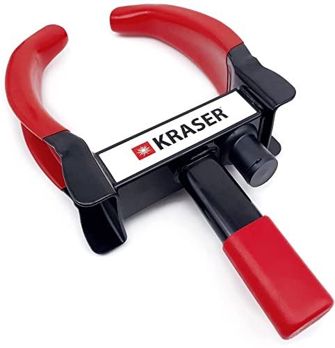 KRASER KR820 Antifurto Auto Blocca Routa, N.1 in Germania, Serratura Alta Sicurezza Anti-Perforazione, Visibile e Dissuasivo, Antifurto per Camper, Blocco Universale Regolabile per Rimorchio, Auto