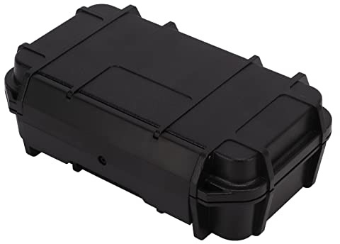 BuyWeek wasserdichte Box, ABS Kunststoff Aufbewahrungsbox Sicherheitsinstrument Werkzeugkasten Stoßfester Druckfester Survival Aufbewahrungskoffer für Outdoor Camping(Schwarz)