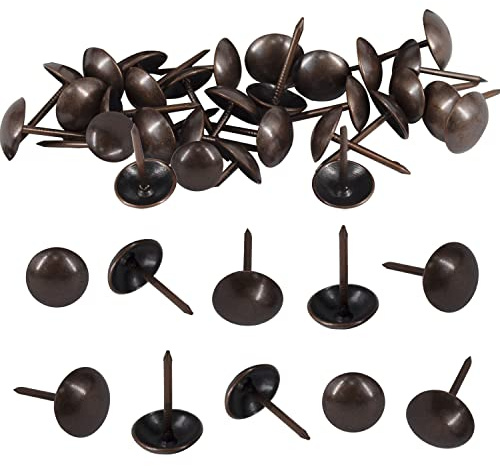 Trimming Shop Bronze-Polster-Nagelnägel, Nieten, Möbel, Reißzwecken, 15 mm x 9 mm, dekorative Daumennadeln, für Lederwaren, Korkbrett, DIY-Projekte, Holz, Sofa, Stuhl, Bett, 50 Stück