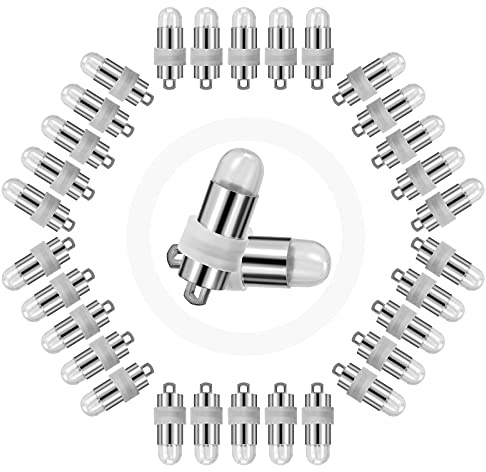 Yizhet 30x LED Ballonlichter, Wasserdicht, Rosa | Nicht-Blinkend, Für Papierlaternen & Luftballons, Deko für Hochzeit, Weihnachten, Party
