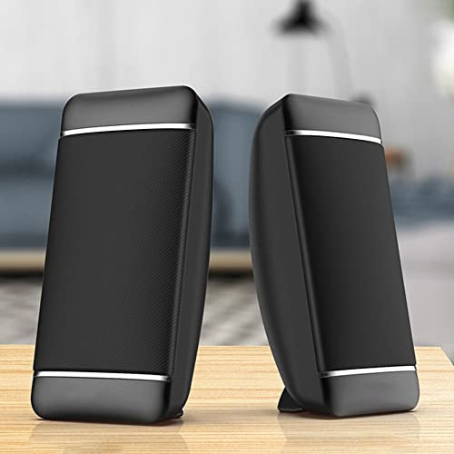 FIDDAA Altavoces de computadora, Mini Altavoz con USB Alimentado 3.5 mm Aux -En Altavoz portátil for computadora, computadora portátil, Cuaderno, Escritorio (Color : Svart)