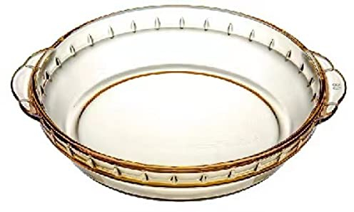 JOPLAX Glas-Kuchenplatte Runde, Tiefe Kuchenform Mit Griffen Zum Backen Von Kuchen Und Käsekuchen-Transparent