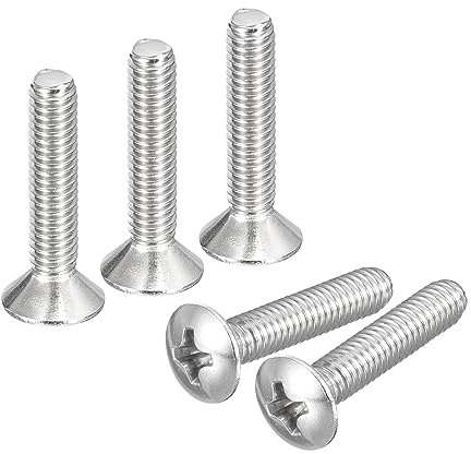 QUARKZMAN Tornillos para Máquina Cabeza Ovalada Phillips M4x20mm, 50uds Acero Inoxidable 304 con Cabeza Ligeramente Avellanada