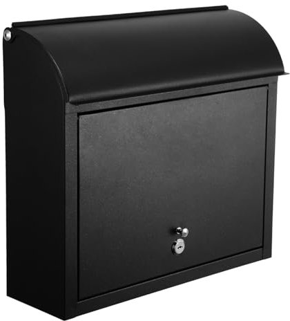 MELPHI Cassetta Postale con Serratura per Riporre in Sicurezza Chiavi Esterne, Lettere, Pacchi, Denaro O Contanti, Parte Anteriore con Serratura per Uso Domestico E Aziendale, Facile da Installare