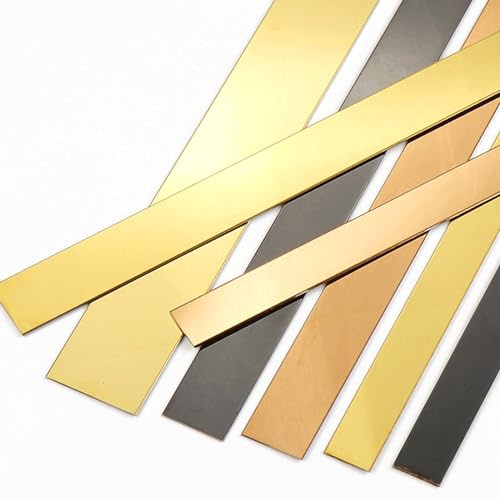 Bande De Calfeutrage Imperméable De 16,4 Pieds De Garniture Murale Métallisée, Garniture De Moulure Auto-adhésive, Garniture Décorative De Finition Brossée(Size:0.59in(1.5cm),Color:Titane noir brossé)