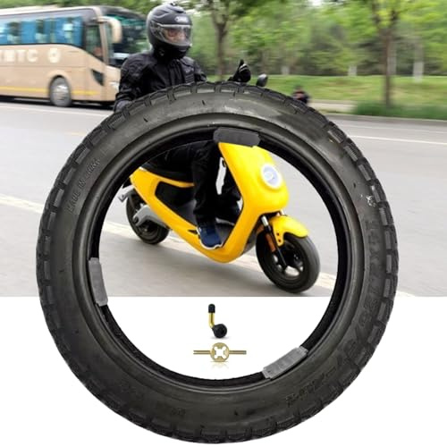 14X2.125 Fahrradreifen, 14X2.125 57-254 schlauchlose Reifen, 14 Zoll E-Bike Rad Reifen mit Winkelventil für 14 Zoll Elektro-Faltrad, E-Bikes und E-Scooter, 45 PSI