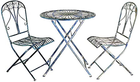 WOTZOV Klappbarer Beistelltisch und Stühle für den Außenbereich, Retro-Terrassen-Beistelltisch, Couchtische, Bistrotische, tragbare Picknicktische für den Außen-/Innenberei