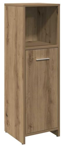 vidaXL Armario de baño Madera contrachapada Roble Artisan 30x30x95 cm