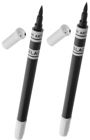 OHPHCALL 2pcs Dual-end Edible Cake Coloring Pens Black for Diy Baking Marker Cake Decorating and Cookie Frosting Writing Tools
