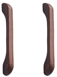KUKUUU Schubladengriffe aus Holz, Schrankknäufe, Möbelbeschläge (Walnuss, Lochabstand: 96 mm), 2 Stück