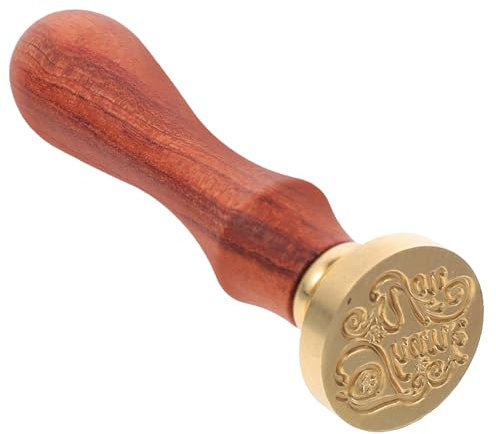 NUOBESTY Siegelstempel Im Retro-stil Aus Walnussfarbe Für Siegelwachsstempel Für Dekorationen