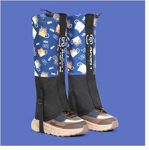 KLLOR Kids Gaiters,Hiking Leg Gaiters,Lower Legs Guards,Adjustable Leg Cover,Waterproof Nylon Cloth for Climbing Cycling Home Gardening(Color 1,Front Height -31.5cm)