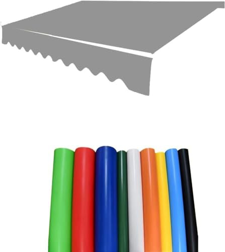 Ersatz-Markisenstoff, Markisen-Deckenstoff aus PVC-Material, reißfest und staubdicht, Schutzmarkise,A01,6x2.5m