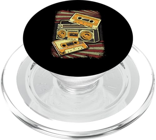 Retro Vintage Boombox 80's Music Old School Radio Boombox PopSockets PopGrip for MagSafe