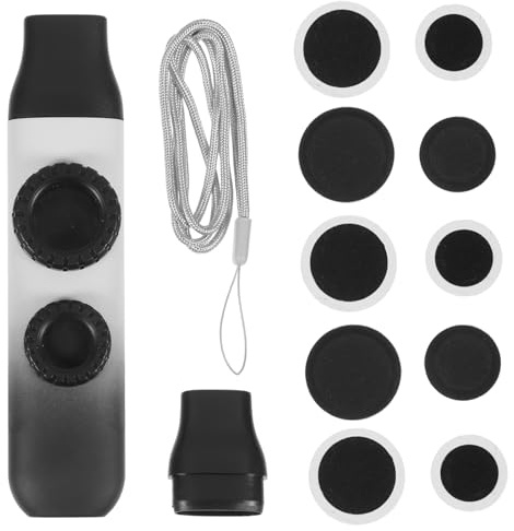 BESPORTBLE Kazoo Musikinstrument mit Zwei Schalllöchern und Austauschbaren Membranen Kompakt und Robust für und Ukulele Spieler im Freien