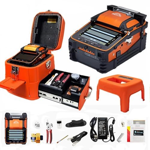 D YEDEMC SM&MM Six Motor Core Alignment Fiber Fusion Splicer Automatic FTTH Fiber Optical Welding Splicing 5S Heating 15S (Ai-9)