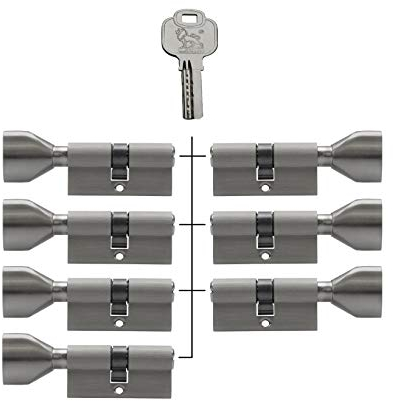 7x Knaufzylinder KSN 60 mm 30/30 gleichschließend inkl. 35 Schlüssel