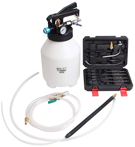 CCLIFE 6L Spurgo Freni Dispositivo ad Aria compressa per spurgo Freni con 15 Adattatore ATF Dispenser di Olio Pneumatico