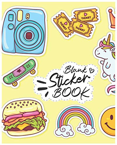 Blank Sticker Book: Sticker Album For Collecting Stickers For Kids, Album For Boys and Girls, Cute stickers Collection Cover | 8x10 100 pages