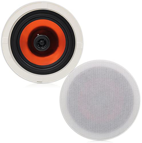 Herdio 6.5 Inch 150 Watts Ceiling Speakers For Bathroom, Kitchen,Bedroom,Covered Porches A Pair