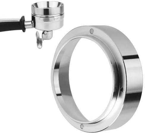Filtro de cesta filtrante, embudo de distribución de café expreso universal de 51 mm de anillo de distribución de café de aluminio, para cafeteras (51 mm)