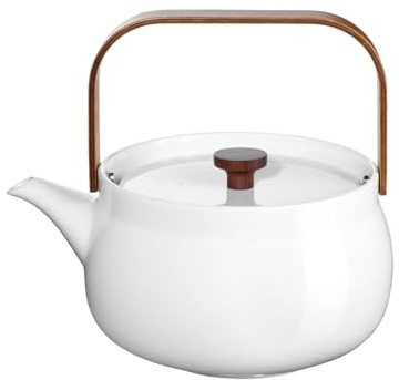 ASA Selection japandi Teekanne mit Holzgriff weiß 1,5l