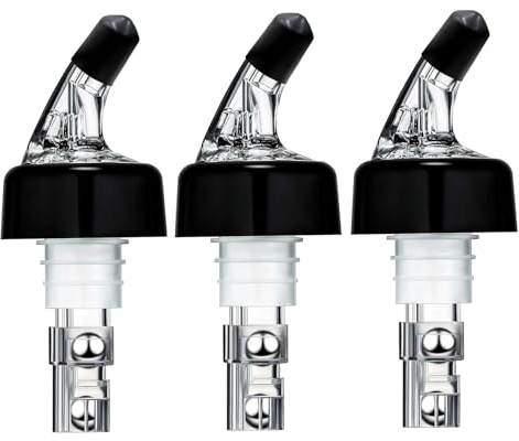3 Pack Measured Liquor Pour Spout, Liquor Bottle Pourers, Measure Pour Spout for Liquor Bottles, Bottle Pourers for Alcohol, Shot Pourer Cocktail Liquor Dispenser Bar Bartending Tool -1oz/30ml