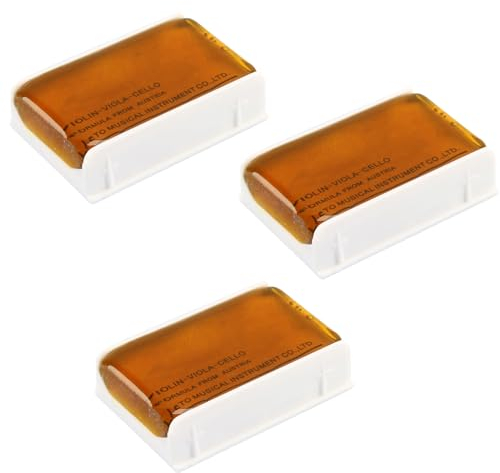 3 Stück Kolophonium, Natürliches Kolophonium für Viola und Bratsche Cello Premium und Staubarmes Kolophonium Bogenharz Geige Rosin Kolofonium Perfekt für Bogeninstrumente Erhöht Klangqualität (A)