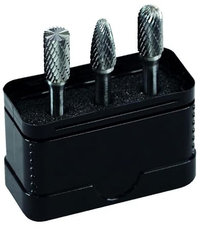 HM Frässtifte-Set, 3tlg. in Kunststoffpack Form B, C, F Kopfdurchmesser 9.6 mm VE: 1