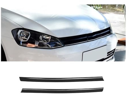 Front Kühlergrille Glänzend Schwarzer Kühlergrillstreifen Für VW Für Golf 7 R-Leitung 7.5 MK7 Stoßstange Grillverkleidung Dekoratives Kühlergrillzubehör Frontgrill(7 Grille)